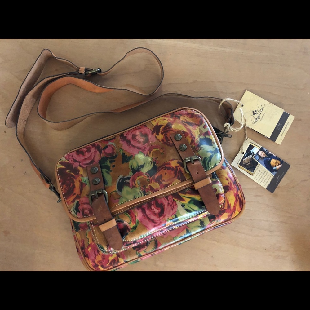 Floral leather Patricia Nash Crossbody Handbag